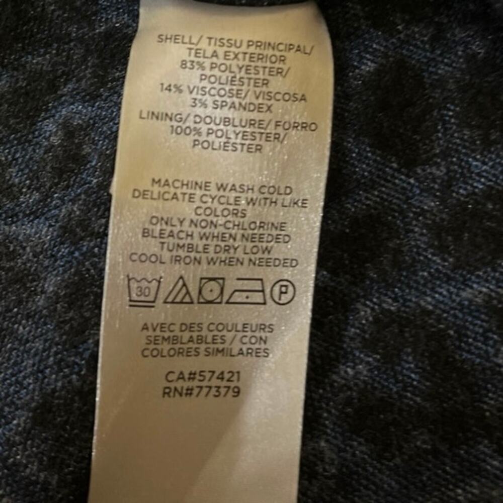 Ann Taylor Blue Geometric Print Short Sleeve Career  Mini Sheath A-line Dress 4 - Picture 6 of 6